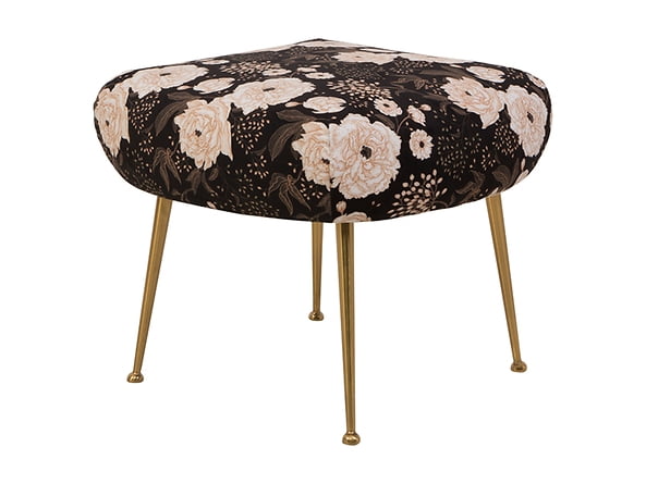 

Elegantní čalouněná podnožka do obývacího pokoje Cloe - Black Red White - BRW