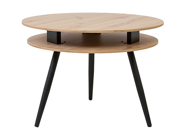 

Moderní kulatý stolek do obývacího pokoje Fredo - Black Red White - BRW
