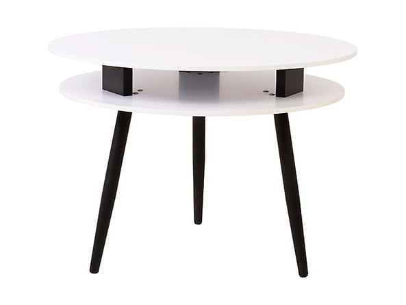 Moderní kulatý stolek do obývacího pokoje Fredo - Black Red White - BRW