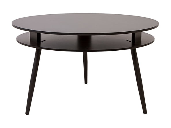 Moderní kulatý stolek do obývacího pokoje Fredo 90 - Black Red White - BRW