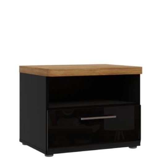 

Nízký noční stolek do ložnice Tuluza Black - Forte