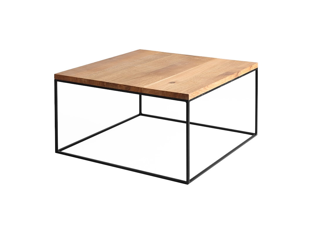 

Konferenční stolek na kovových rámech do obývacího pokoje Tensio Solid Wood 100x100 - CustomForm