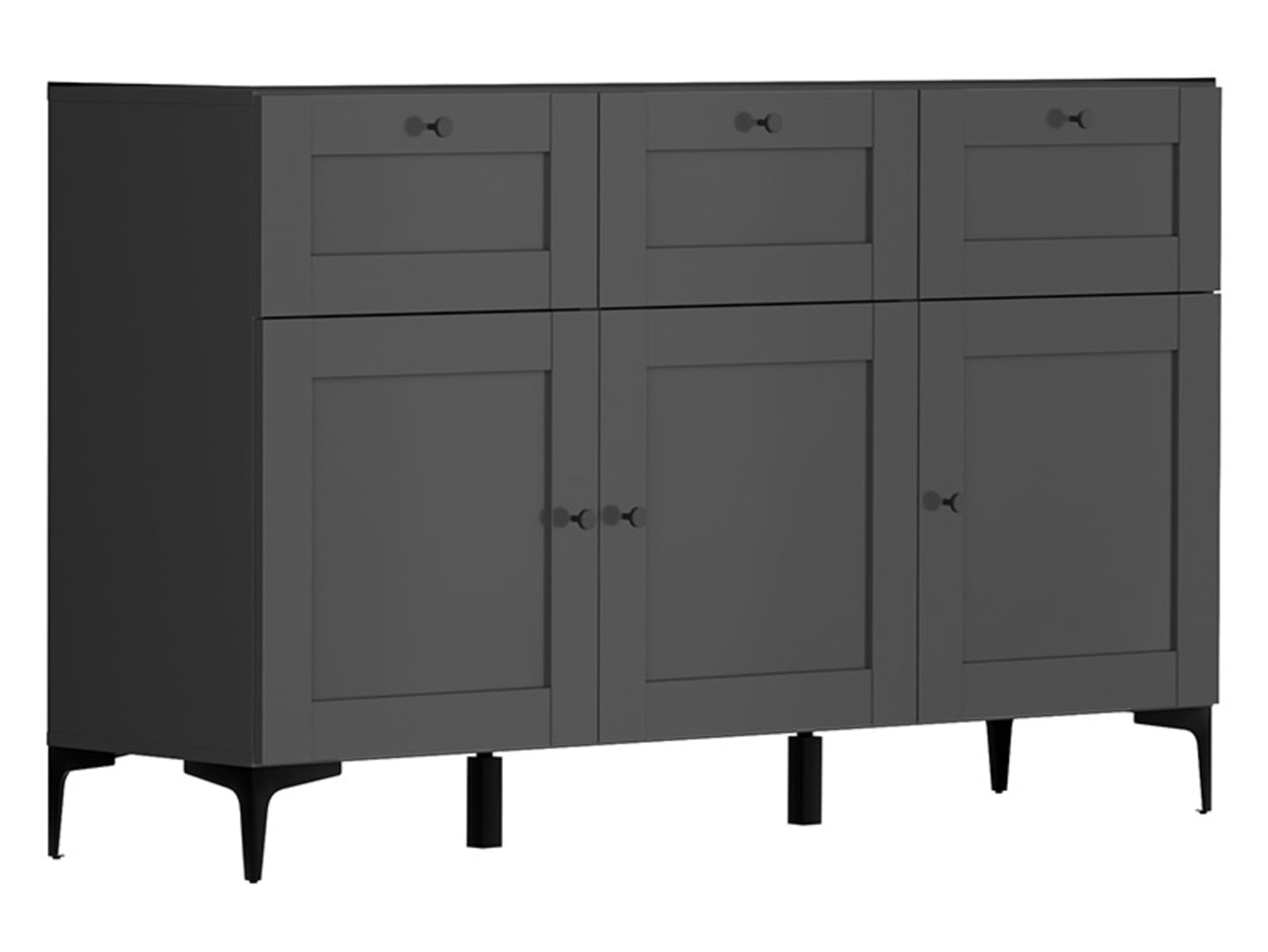 

Moderní komoda do obývacího pokoje nebo jídelny Modeo - Black Red White - BRW