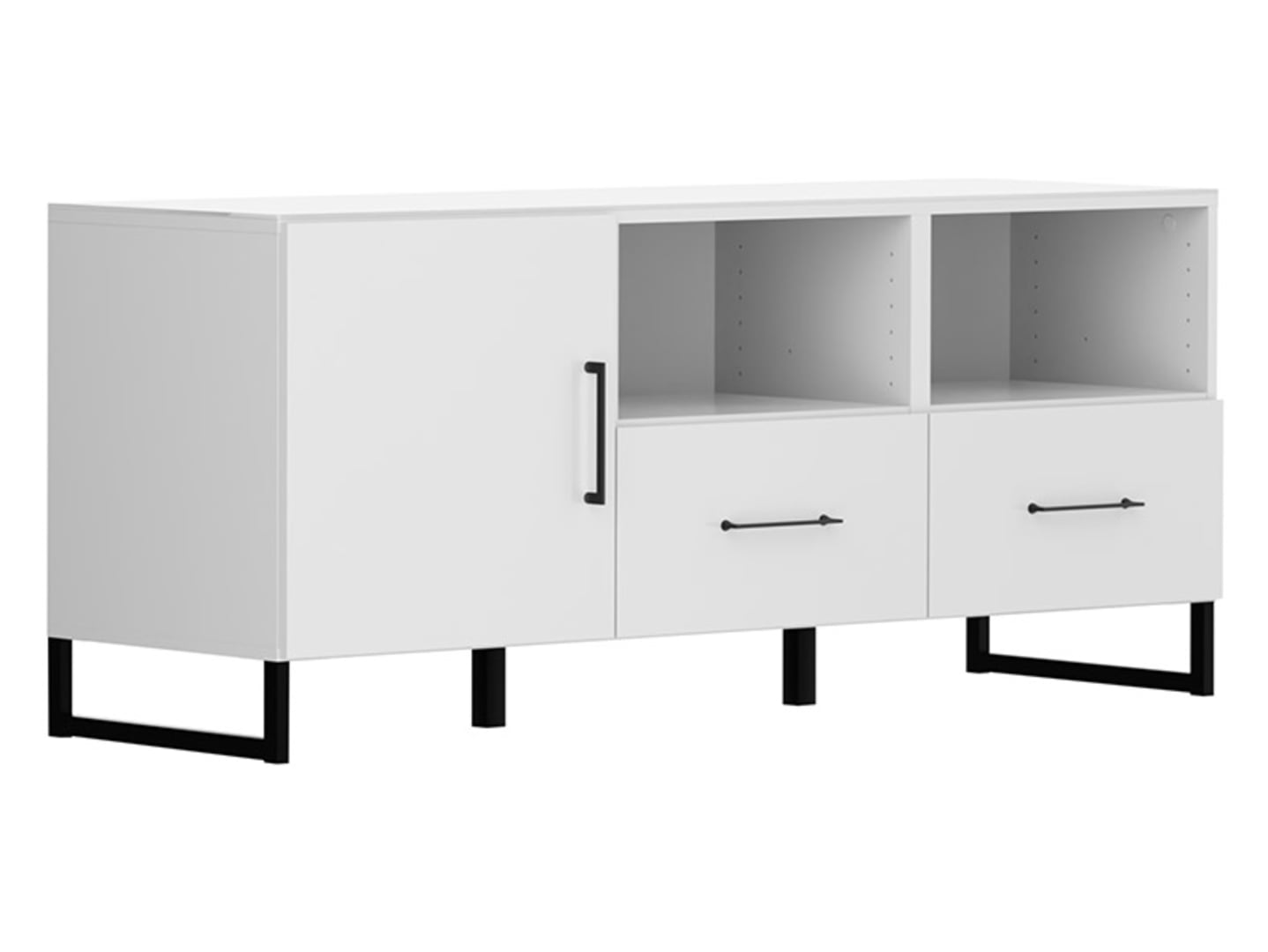 

Bílý TV stolek do obývacího pokoje Modeo - Black Red White - BRW