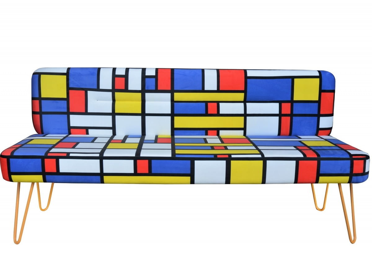 Lavice s opěradlem De Stijl - Happy Barok