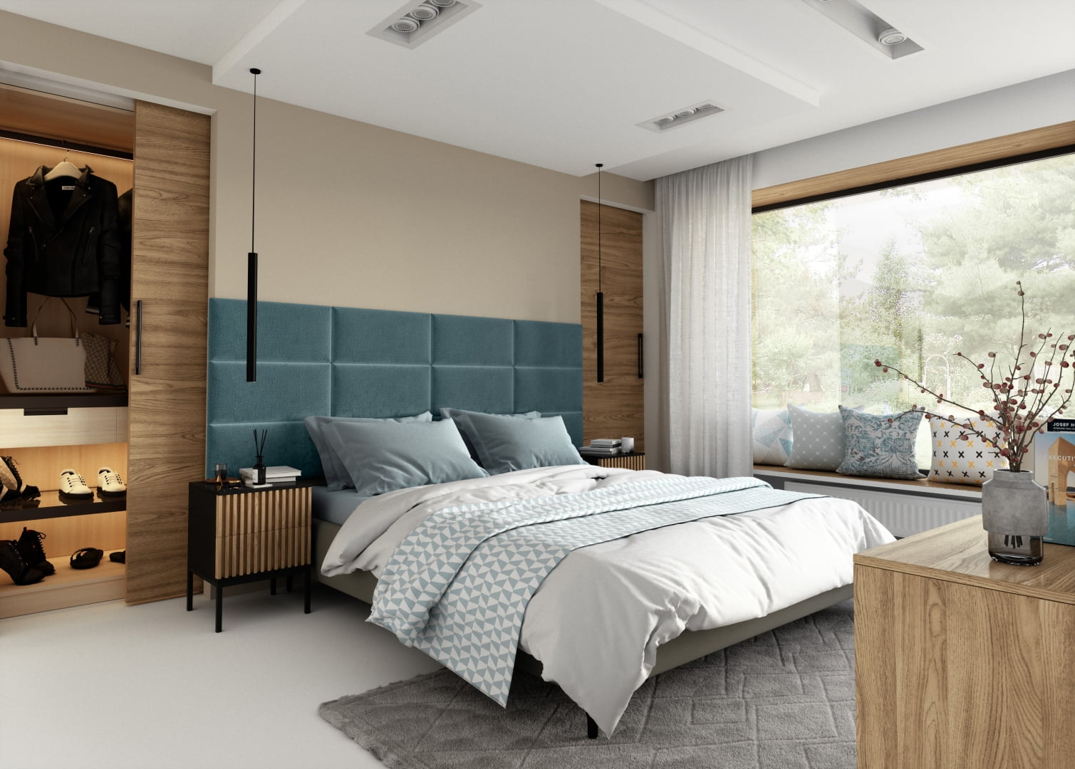 

Sada čalouněných panelů Quadratta 240x90 cm - ELTAP