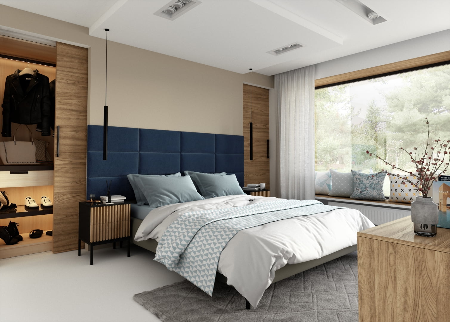 

Sada čalouněných panelů Quadratta 240x90 cm - ELTAP