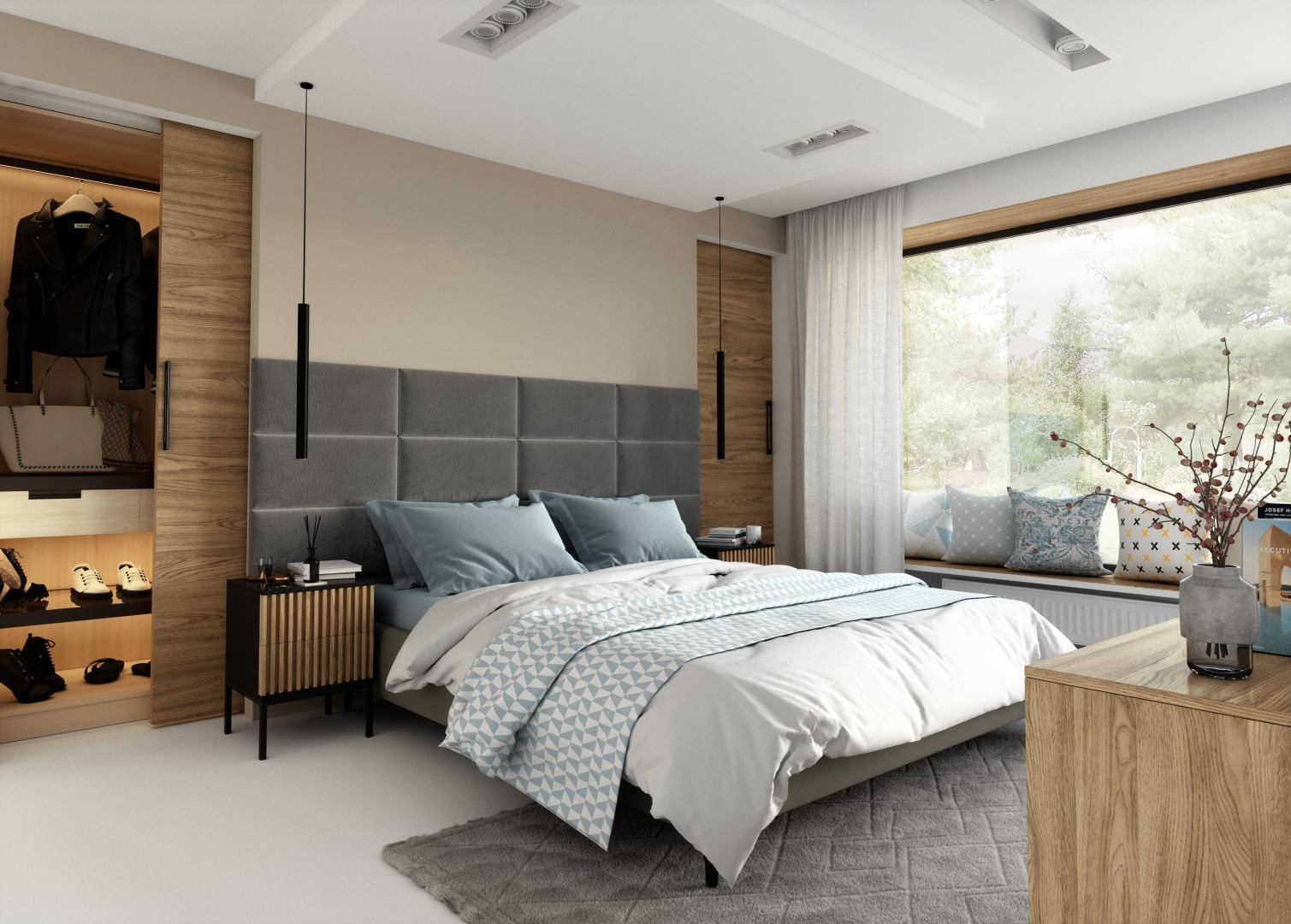 

Sada čalouněných panelů Quadratta 240x90 cm - ELTAP