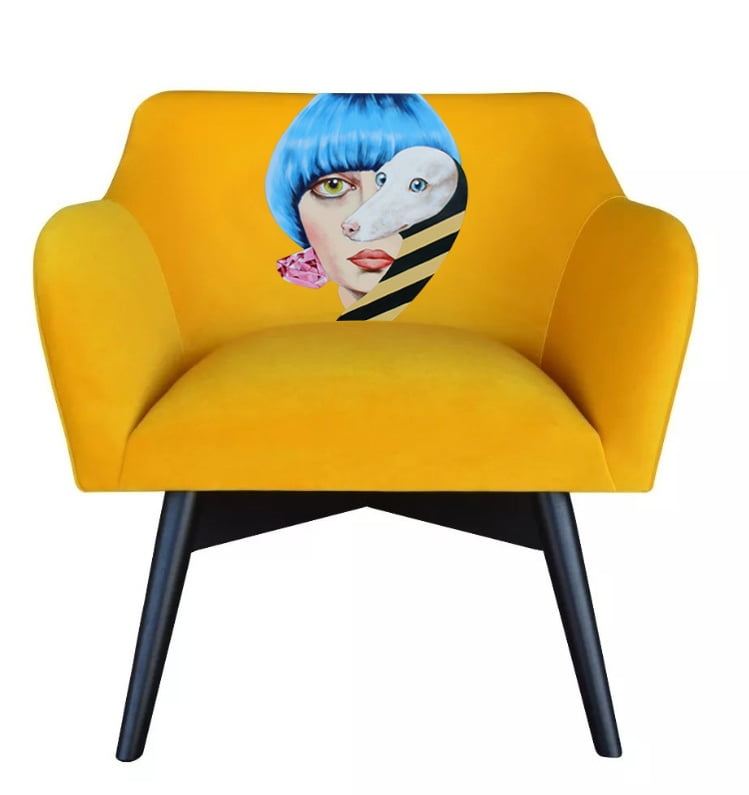 

Křeslo POP-ART Dog Lady - Happy Barok