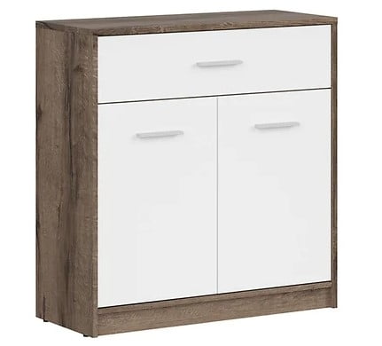 

Komoda s dvířky a zásuvkou do obývacího pokoje Nepo Plus - Black Red White - BRW