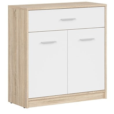 

Komoda s dvířky a zásuvkou do obývacího pokoje Nepo Plus - Black Red White - BRW