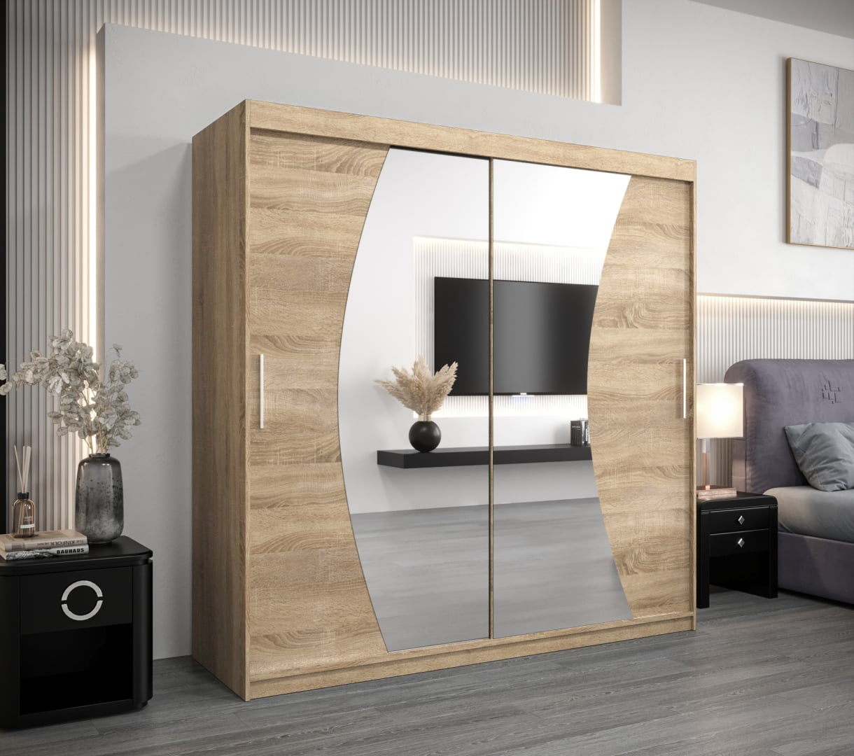 Skříň s posuvnými dveřmi Wave 200 - Abiks Meble