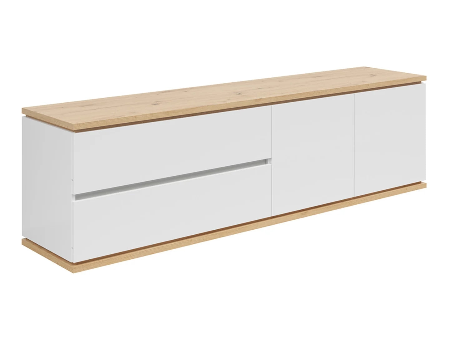 TV stolek Yamael - Black Red White - BRW