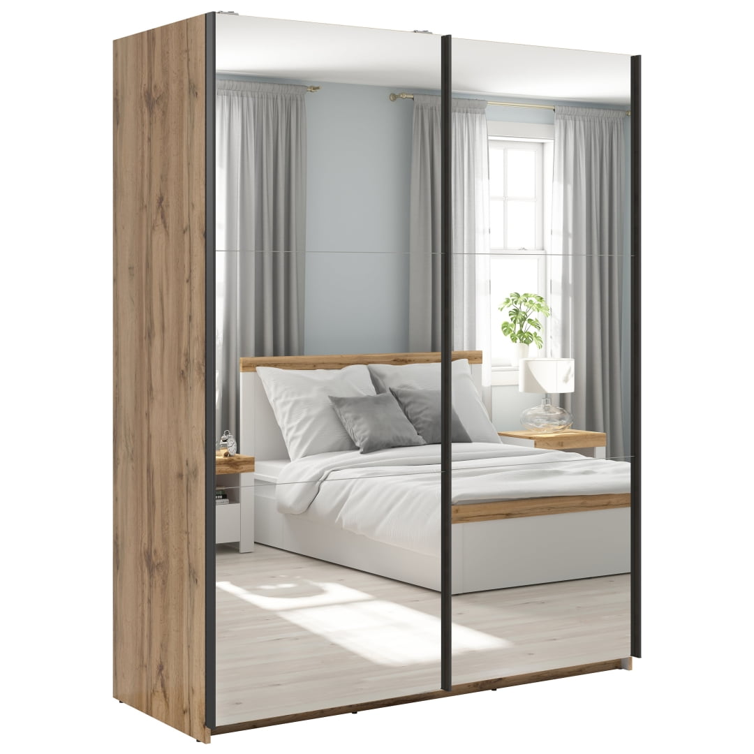 Šatní skříň Tetrix - Black Red White - BRW