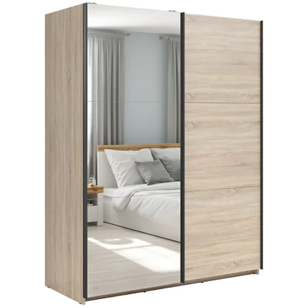 Šatní skříň Tetrix - Black Red White - BRW