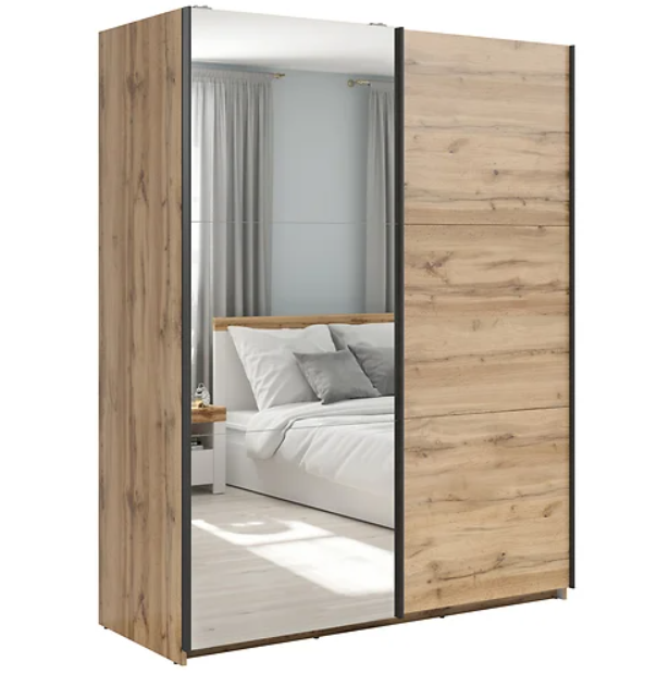 Šatní skříň Tetrix - Black Red White - BRW