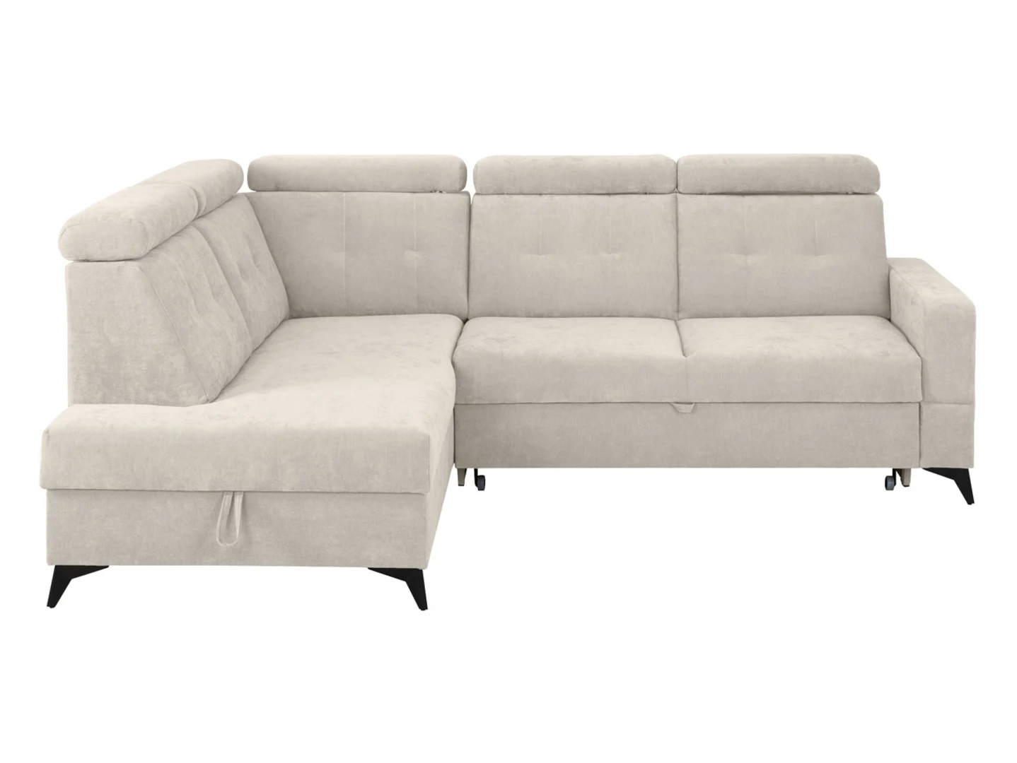 Levně Levý rohový gauč Amado s funkcí spaní a úložným prostorem - Black Red White - BRW