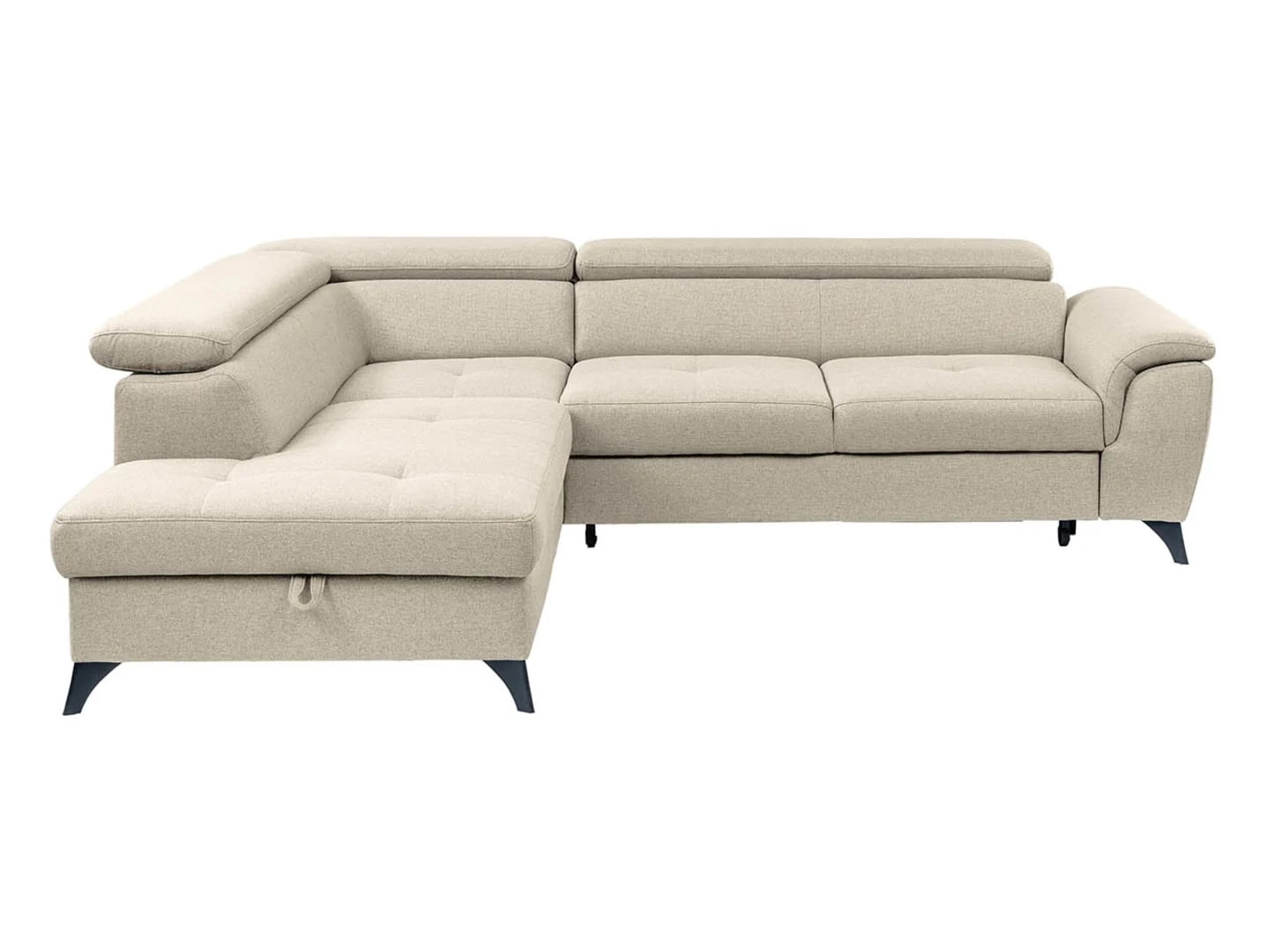 

Rozkládací rohová pohovka Amada levá s úložným prostorem - Black Red White - BRW