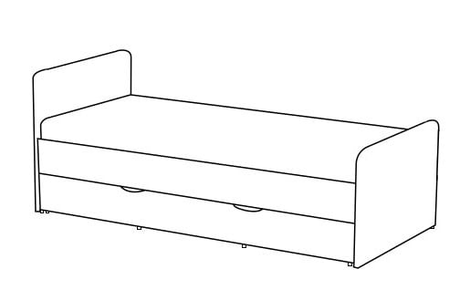 

Postel 80221 (90x200) s dodatečným výsuvným roštem - M&K Foam