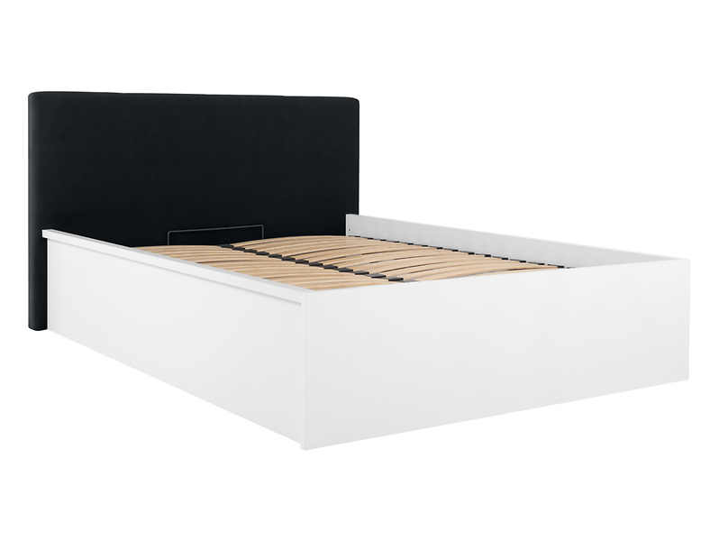 Levně Postel 140 Tetrix B s čalouněným čelem - Black Red White - BRW