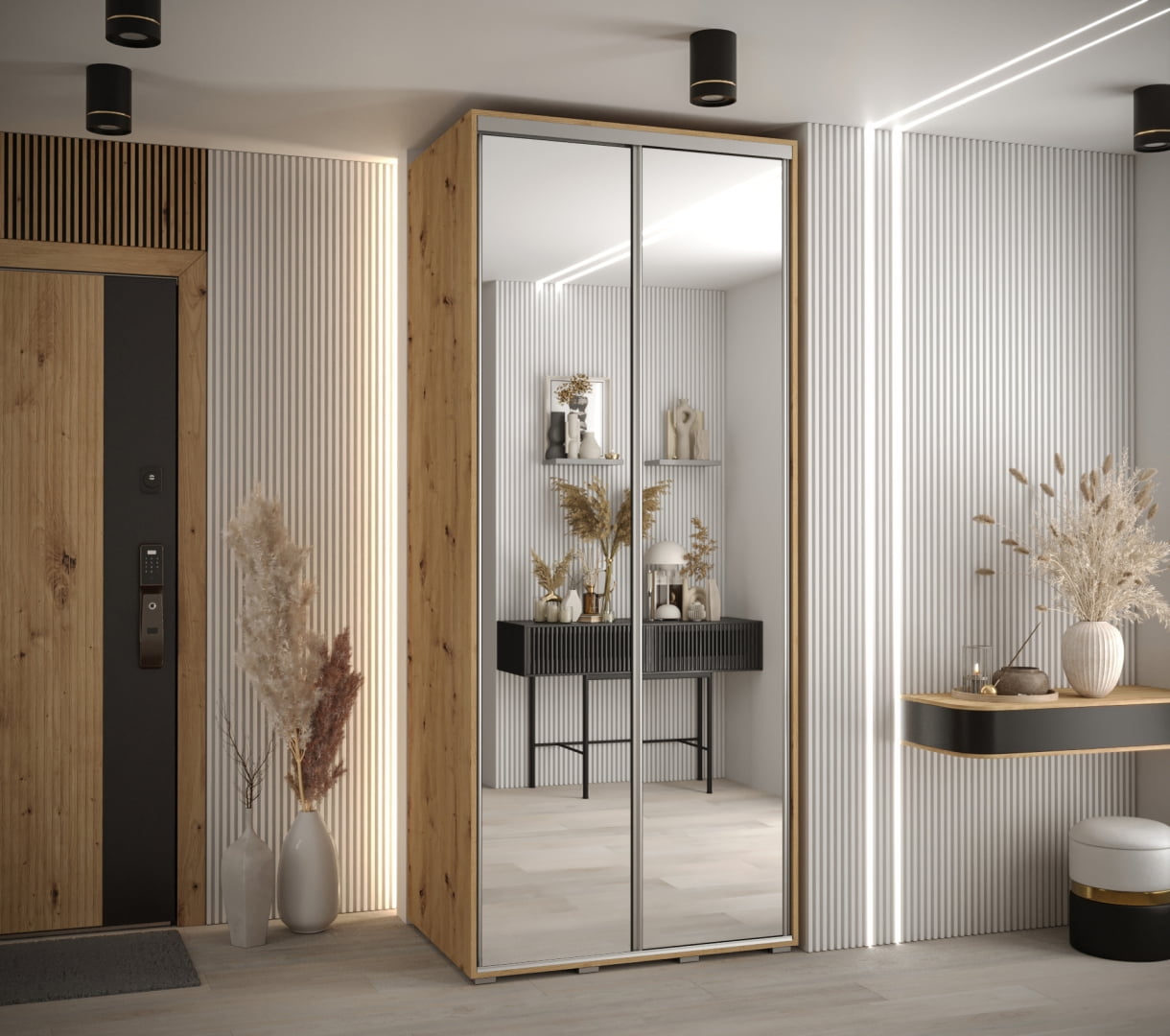 

Šatní skříň s posuvnými dveřmi Davos 2 110, hloubka 60 cm - Abiks Meble
