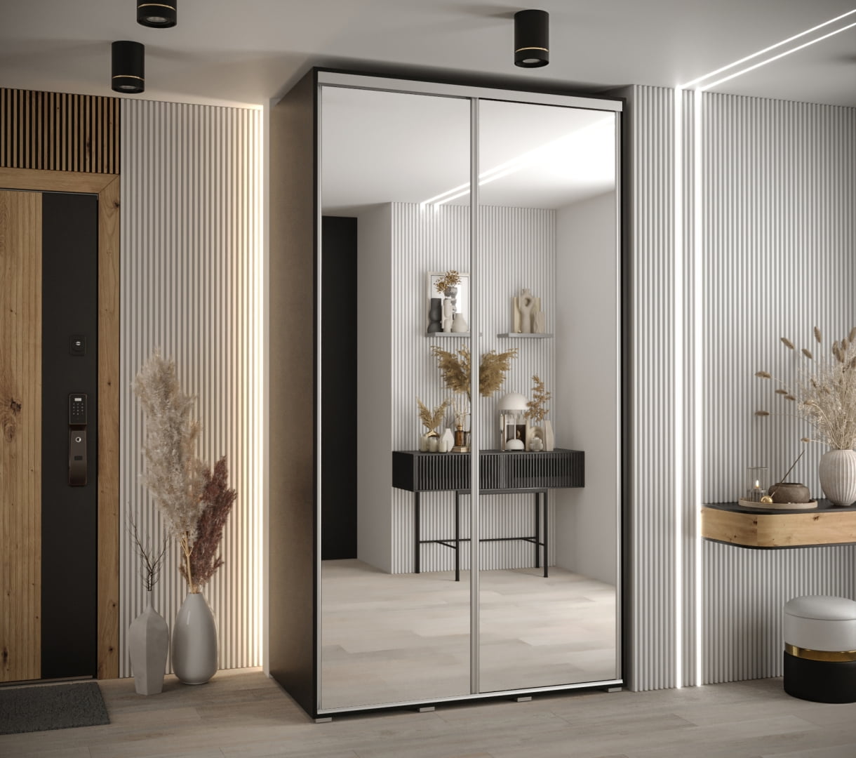 

Šatní skříň s posuvnými dveřmi Davos 2 140, hloubka 60 cm - Abiks Meble