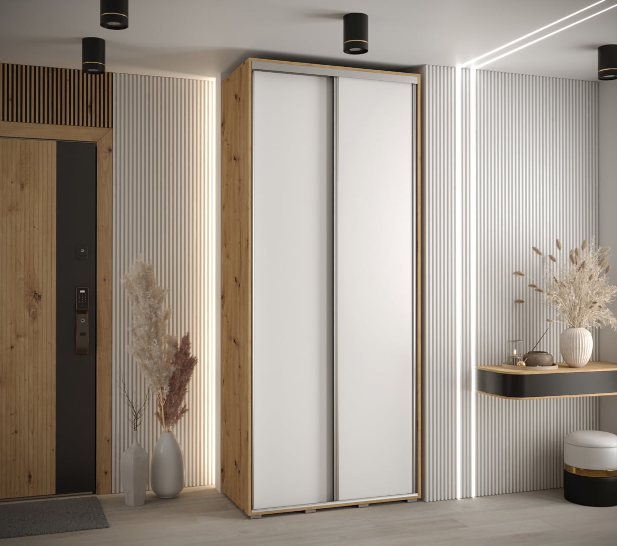 

Šatní skříň s posuvnými dveřmi Davos 1 140, hloubka 45 cm - Abiks Meble
