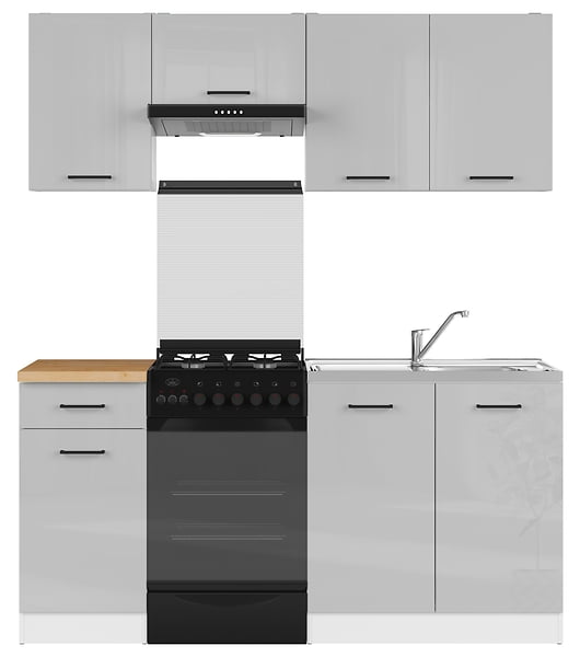 Kuchyňská linka 170 Junona s pracovní deskou - Black Red White - BRW