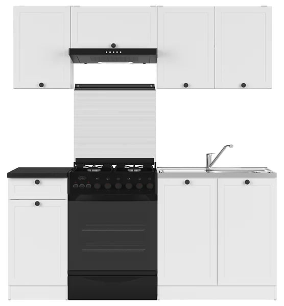 

Kuchyňská linka 180 Junona s pracovní deskou - Black Red White - BRW
