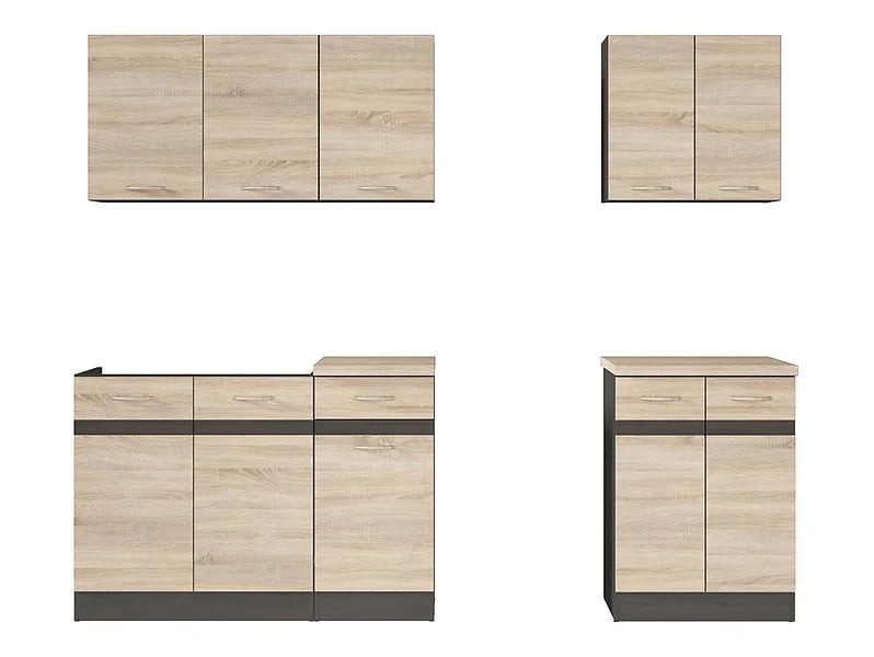

Kuchyňská linka 180A Junona s pracovní deskou - Black Red White - BRW
