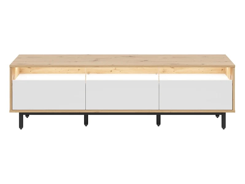 TV stolek Gap 190 cm se 3 zásuvkami - Black Red White - BRW