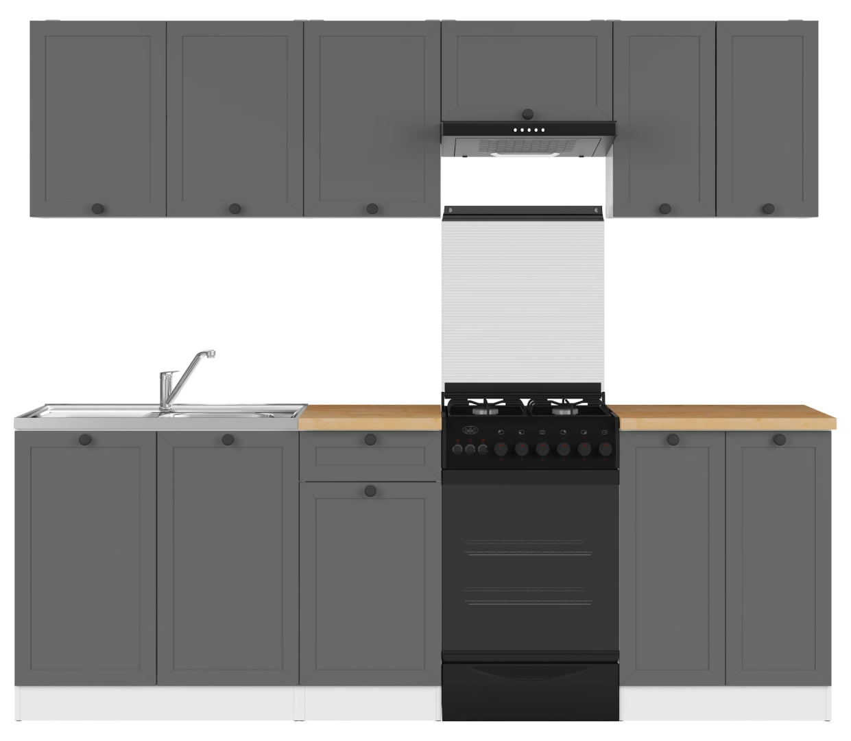 

Kuchyňská linka Junona 230 s pracovní deskou - Black Red White - BRW