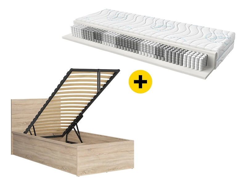 

Sada postel do ložnice Tetrix B 90 a matrace Merida - Black Red White - BRW