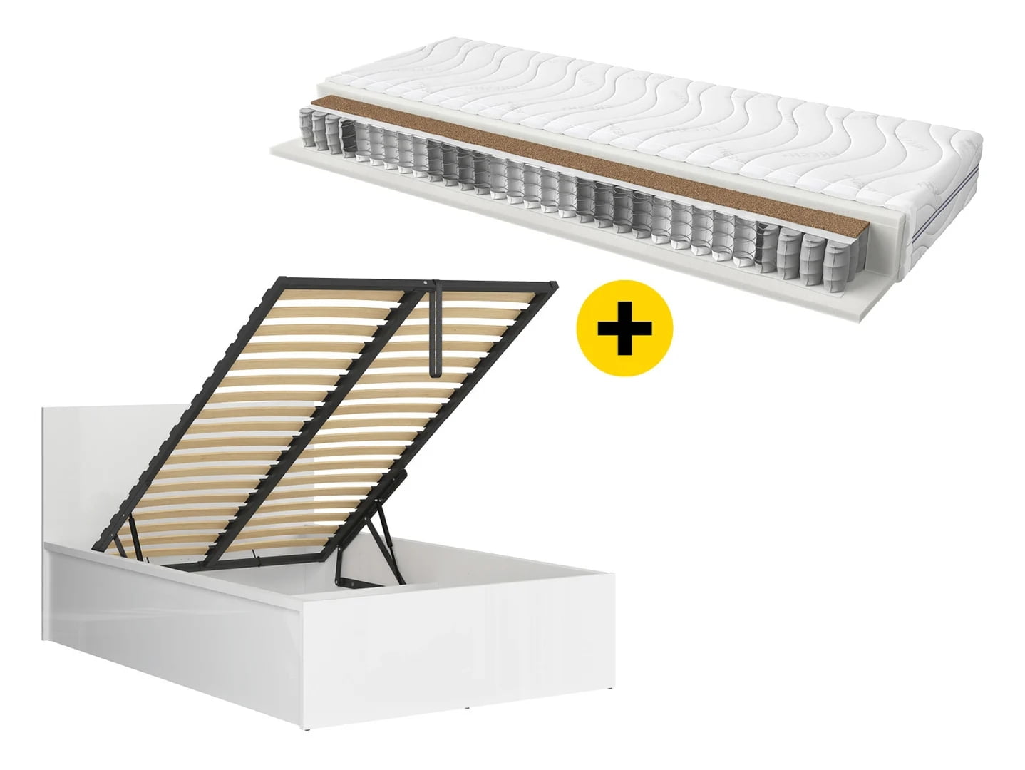 

Zestaw łóżko Tetrix 120x200 ze stelażem i materacem Ceres - Black Red White - BRW
