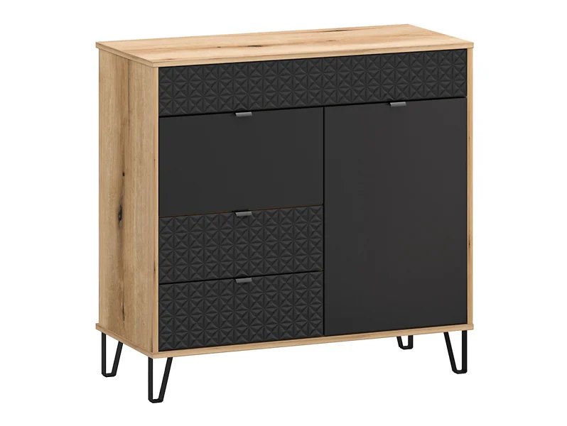 Levně Komoda 94 cm Bellano se 2 zásuvkami a 2 skříňkami - Mebelbos