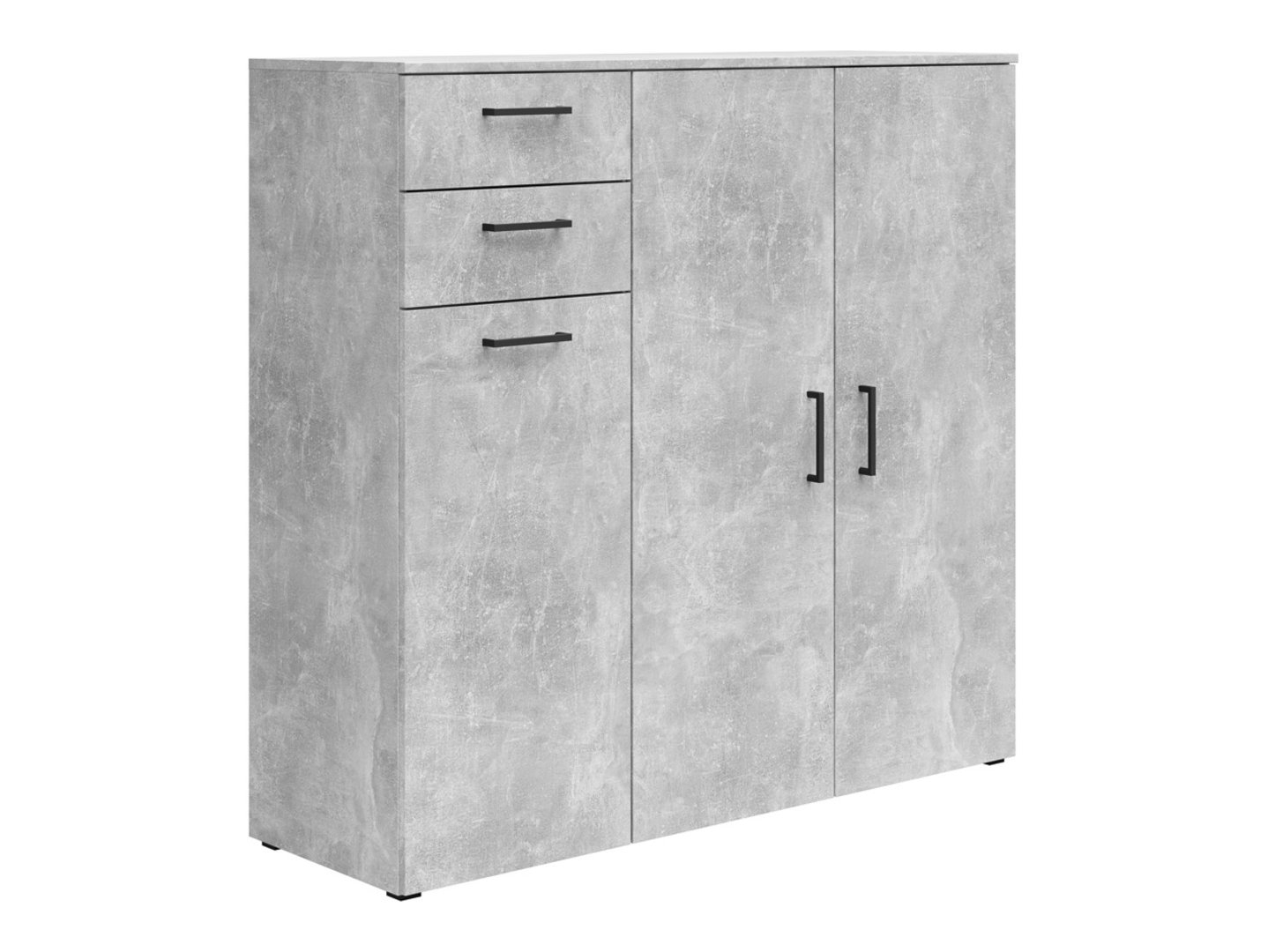 Levně Komoda MultiDo 120 cm se 2 zásuvkami a 2 skříňkami - Black Red White - BRW