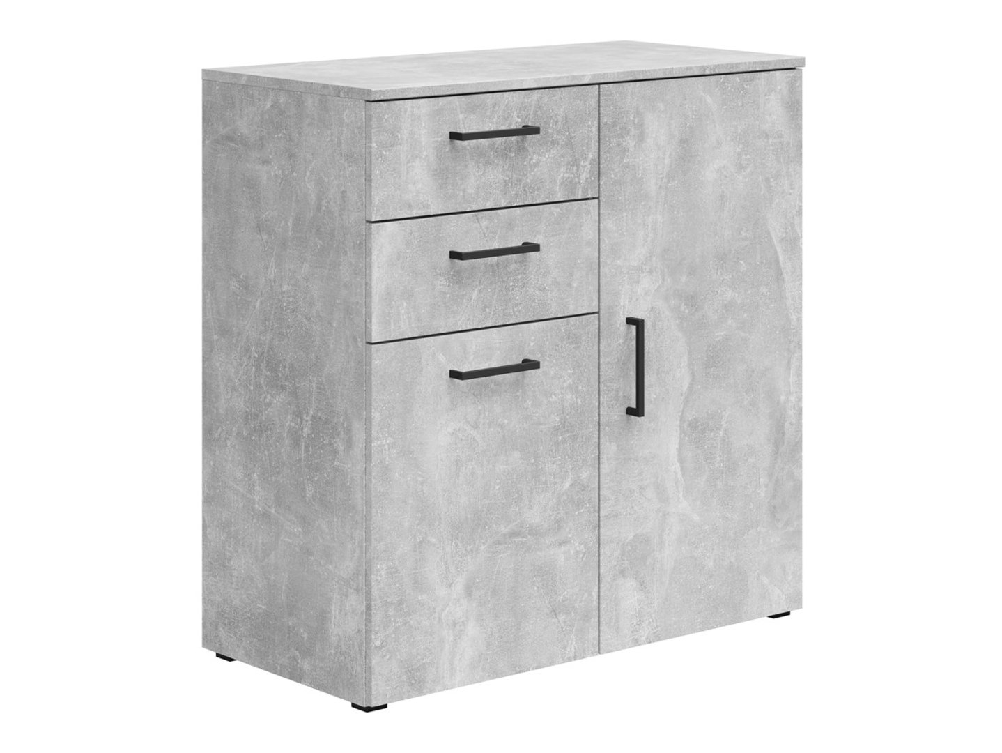 Levně Komoda MultiDo 80 cm se 2 zásuvkami a 2 skříňkami - Black Red White - BRW