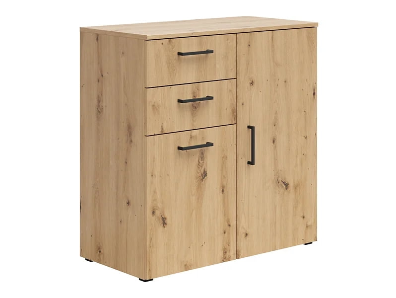 Komoda MultiDo 80 cm se 2 zásuvkami a 2 skříňkami - Black Red White - BRW