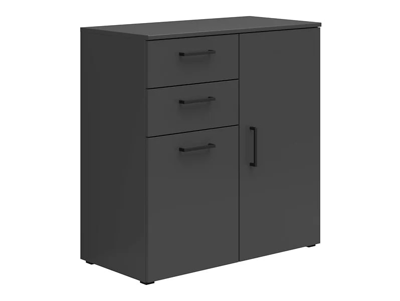 Komoda MultiDo 80 cm se 2 zásuvkami a 2 skříňkami - Black Red White - BRW