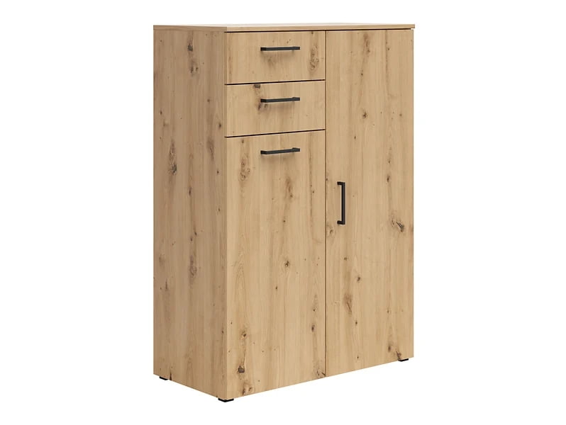 

Komoda MultiDo 80 cm s 2 zásuvkami a 2 skříňkami - Black Red White - BRW