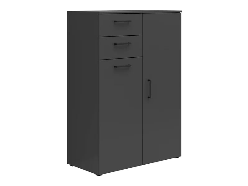 

Komoda MultiDo 80 cm s 2 zásuvkami a 2 skříňkami - Black Red White - BRW