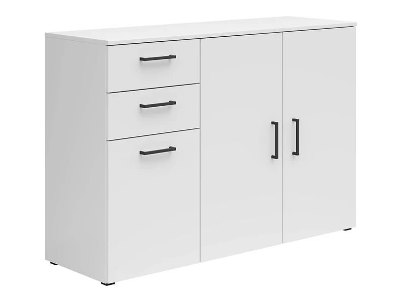 Komoda MultiDo 120 cm se 2 skříňkami a 2 zásuvkami - Black Red White - BRW