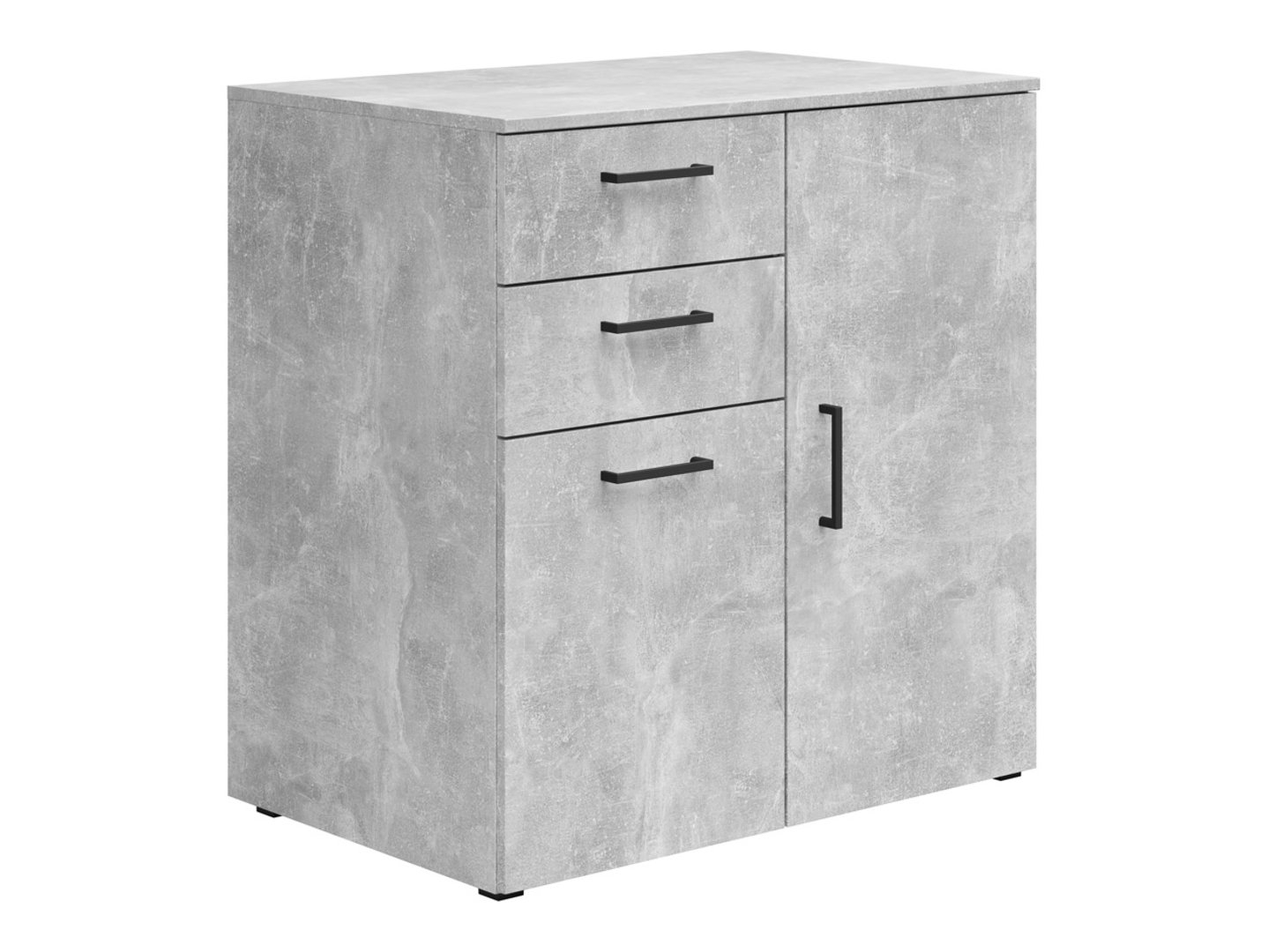 Levně Komoda MultiDo 80 cm se 2 skříňkami a 2 zásuvkami - Black Red White - BRW
