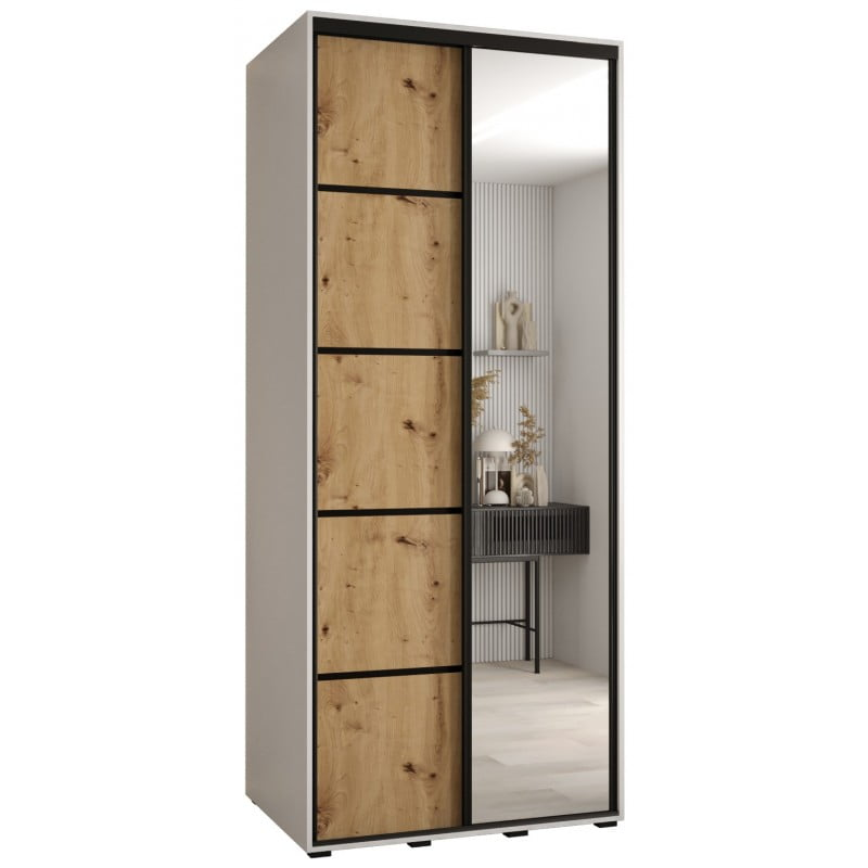 

Skříň s posuvnými dveřmi a zrcadlem Davos 5 120, hloubka 60 cm - Abiks Meble