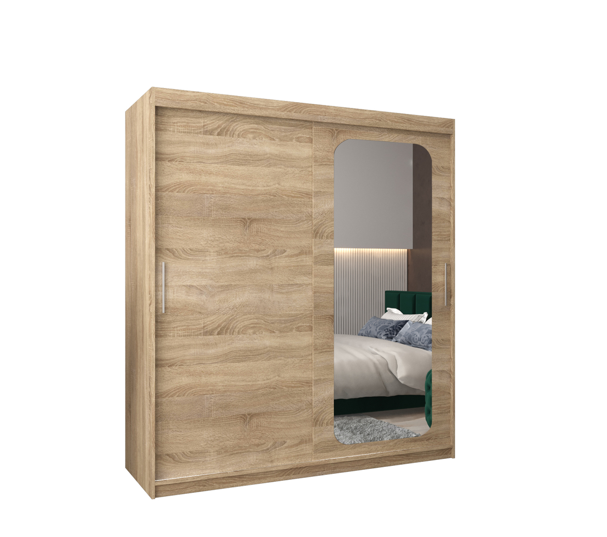 Levně Posuvná skříň se zrcadlem Promo T2 180 - Abiks Meble