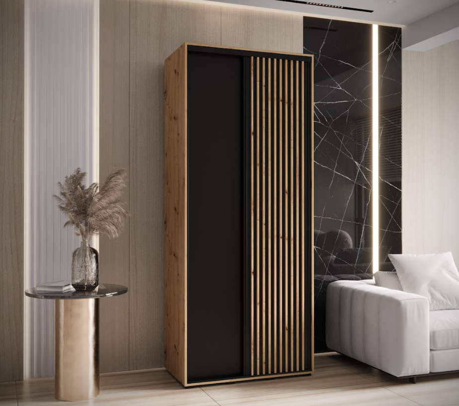 Levně Šatní skříň s posuvnými dveřmi Sapporo 1 110, hloubka 45 cm - Abiks Meble