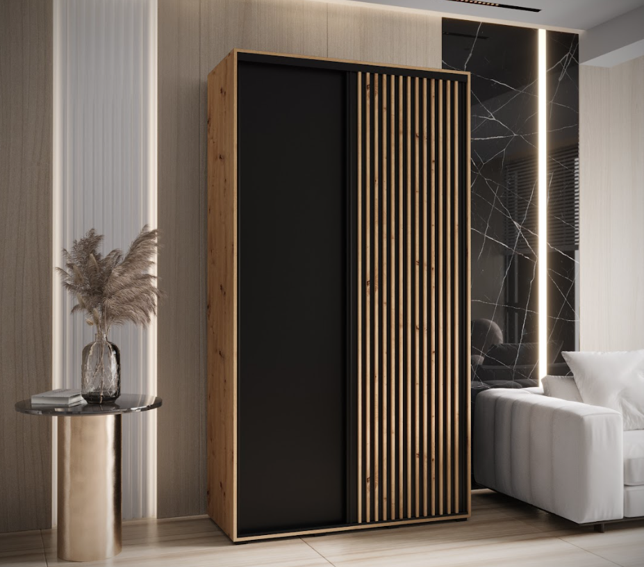 Levně Šatní skříň s posuvnými dveřmi Sapporo 1 130, hloubka 45 cm - Abiks Meble