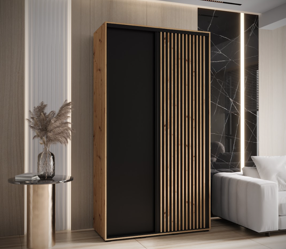 Levně Šatní skříň s posuvnými dveřmi Sapporo 1 140, hloubka 45 cm - Abiks Meble