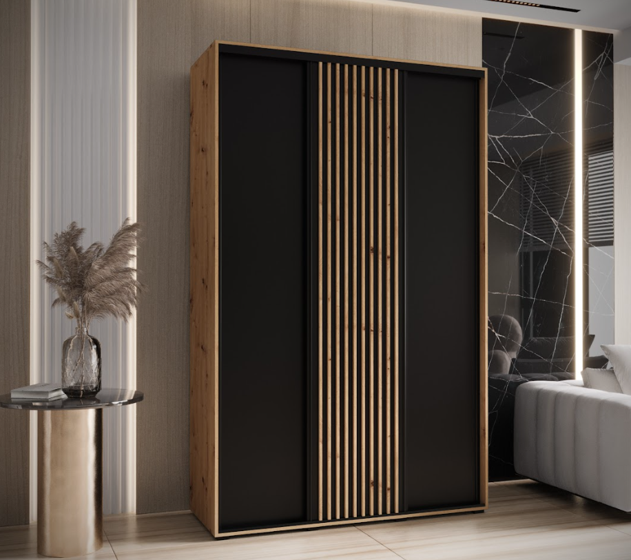 Levně Šatní skříň s posuvnými dveřmi Sapporo 1 150, hloubka 45 cm - Abiks Meble