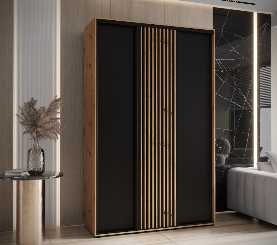 Levně Šatní skříň s posuvnými dveřmi Sapporo 1 160, hloubka 45 cm - Abiks Meble